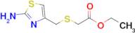 Ethyl 2-(((2-aminothiazol-4-yl)methyl)thio)acetate