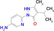 2-(5-aminopyridin-2-yl)-5-methyl-4-(propan-2-yl)-2,3-dihydro-1H-pyrazol-3-one