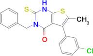 3-benzyl-5-(3-chlorophenyl)-6-methyl-2-sulfanylidene-1H,2H,3H,4H-thieno[2,3-d]pyrimidin-4-one