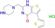 2-[(piperazin-1-yl)methyl]-5-(thiophen-2-yl)-1H,4H-thieno[2,3-d]pyrimidin-4-one hydrochloride