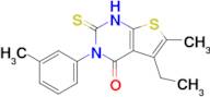 5-ethyl-6-methyl-3-(3-methylphenyl)-2-sulfanylidene-1H,2H,3H,4H-thieno[2,3-d]pyrimidin-4-one