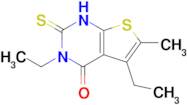 3,5-diethyl-6-methyl-2-sulfanylidene-1H,2H,3H,4H-thieno[2,3-d]pyrimidin-4-one