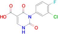 3-(3-Chloro-4-fluorophenyl)-2,4-dioxo-1,2,3,4-tetrahydropyrimidine-5-carboxylic acid