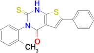 3-(2-methylphenyl)-6-phenyl-2-sulfanylidene-1H,2H,3H,4H-thieno[2,3-d]pyrimidin-4-one