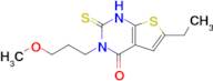 6-ethyl-3-(3-methoxypropyl)-2-sulfanylidene-1H,2H,3H,4H-thieno[2,3-d]pyrimidin-4-one