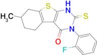 4-(2-fluorophenyl)-11-methyl-5-sulfanylidene-8-thia-4,6-diazatricyclo[7.4.0.0²,⁷]trideca-1(9),2(7)-dien-3-one