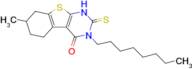 11-methyl-4-octyl-5-sulfanylidene-8-thia-4,6-diazatricyclo[7.4.0.0²,⁷]trideca-1(9),2(7)-dien-3-one