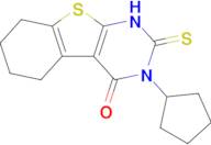 4-cyclopentyl-5-sulfanylidene-8-thia-4,6-diazatricyclo[7.4.0.0²,⁷]trideca-1(9),2(7)-dien-3-one