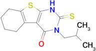 4-(2-methylpropyl)-5-sulfanylidene-8-thia-4,6-diazatricyclo[7.4.0.0²,⁷]trideca-1(9),2(7)-dien-3-one