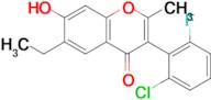 3-(2-Chloro-6-fluorophenyl)-6-ethyl-7-hydroxy-2-methyl-4h-chromen-4-one