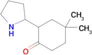 4,4-Dimethyl-2-(pyrrolidin-2-yl)cyclohexan-1-one