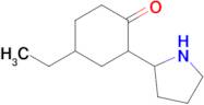 4-Ethyl-2-(pyrrolidin-2-yl)cyclohexan-1-one