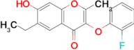 6-Ethyl-3-(2-fluorophenoxy)-7-hydroxy-2-methyl-4h-chromen-4-one