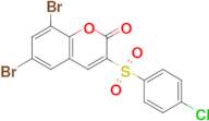 6,8-Dibromo-3-((4-chlorophenyl)sulfonyl)-2h-chromen-2-one