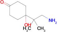 4-(1-Amino-2-methylpropan-2-yl)-4-hydroxycyclohexan-1-one