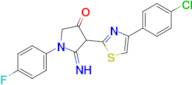 4-[4-(4-chlorophenyl)-1,3-thiazol-2-yl]-1-(4-fluorophenyl)-5-iminopyrrolidin-3-one