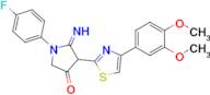 4-[4-(3,4-dimethoxyphenyl)-1,3-thiazol-2-yl]-1-(4-fluorophenyl)-5-iminopyrrolidin-3-one