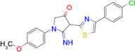 4-[4-(4-chlorophenyl)-1,3-thiazol-2-yl]-5-imino-1-(4-methoxyphenyl)pyrrolidin-3-one