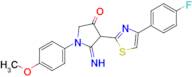 4-[4-(4-fluorophenyl)-1,3-thiazol-2-yl]-5-imino-1-(4-methoxyphenyl)pyrrolidin-3-one