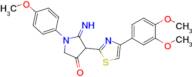 4-[4-(3,4-dimethoxyphenyl)-1,3-thiazol-2-yl]-5-imino-1-(4-methoxyphenyl)pyrrolidin-3-one