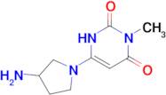 6-(3-Aminopyrrolidin-1-yl)-3-methylpyrimidine-2,4(1h,3h)-dione