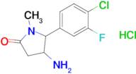 4-Amino-5-(4-chloro-3-fluorophenyl)-1-methylpyrrolidin-2-one hydrochloride