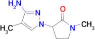 3-(3-Amino-4-methyl-1h-pyrazol-1-yl)-1-methylpyrrolidin-2-one