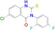 6-chloro-3-(2,4-difluorophenyl)-2-sulfanylidene-1,2,3,4-tetrahydroquinazolin-4-one