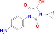 3-(4-aminophenyl)-1-cyclopropyl-5-hydroxyimidazolidine-2,4-dione