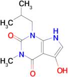 5-hydroxy-3-methyl-1-(2-methylpropyl)-1H,2H,3H,4H,7H-pyrrolo[2,3-d]pyrimidine-2,4-dione