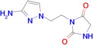 3-(2-(3-Amino-1h-pyrazol-1-yl)ethyl)imidazolidine-2,4-dione