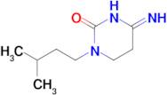 4-imino-1-(3-methylbutyl)-1,3-diazinan-2-one