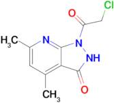 1-(2-Chloroacetyl)-4,6-dimethyl-1,2-dihydro-3h-pyrazolo[3,4-b]pyridin-3-one