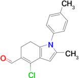 4-Chloro-2-methyl-1-(p-tolyl)-6,7-dihydro-1h-indole-5-carbaldehyde