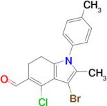3-Bromo-4-chloro-2-methyl-1-(p-tolyl)-6,7-dihydro-1h-indole-5-carbaldehyde