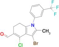 3-Bromo-4-chloro-2-methyl-1-(3-(trifluoromethyl)phenyl)-6,7-dihydro-1h-indole-5-carbaldehyde