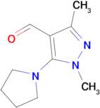 1,3-Dimethyl-5-(pyrrolidin-1-yl)-1h-pyrazole-4-carbaldehyde