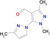 2',3,5'-Trimethyl-2'h-[1,3'-bipyrazole]-4'-carbaldehyde