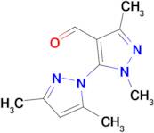 2',3,5,5'-Tetramethyl-2'h-[1,3'-bipyrazole]-4'-carbaldehyde