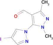 4-Iodo-2',5'-dimethyl-2'h-[1,3'-bipyrazole]-4'-carbaldehyde