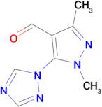 1,3-Dimethyl-5-(1h-1,2,4-triazol-1-yl)-1h-pyrazole-4-carbaldehyde