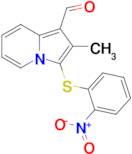 2-Methyl-3-((2-nitrophenyl)thio)indolizine-1-carbaldehyde