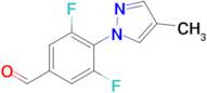 3,5-Difluoro-4-(4-methyl-1h-pyrazol-1-yl)benzaldehyde