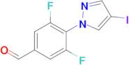 3,5-Difluoro-4-(4-iodo-1h-pyrazol-1-yl)benzaldehyde