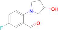 5-Fluoro-2-(3-hydroxypyrrolidin-1-yl)benzaldehyde