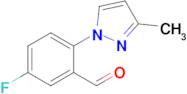 5-Fluoro-2-(3-methyl-1h-pyrazol-1-yl)benzaldehyde