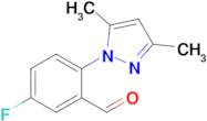 2-(3,5-Dimethyl-1h-pyrazol-1-yl)-5-fluorobenzaldehyde