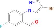 2-(4-Bromo-1h-pyrazol-1-yl)-5-fluorobenzaldehyde