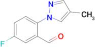 5-Fluoro-2-(4-methyl-1h-pyrazol-1-yl)benzaldehyde