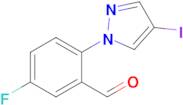 5-Fluoro-2-(4-iodo-1h-pyrazol-1-yl)benzaldehyde